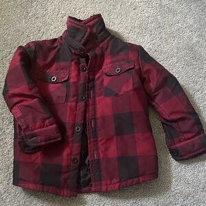 Buffalo David Bitton Kids Plaid Puffer Jacket - Red and Black